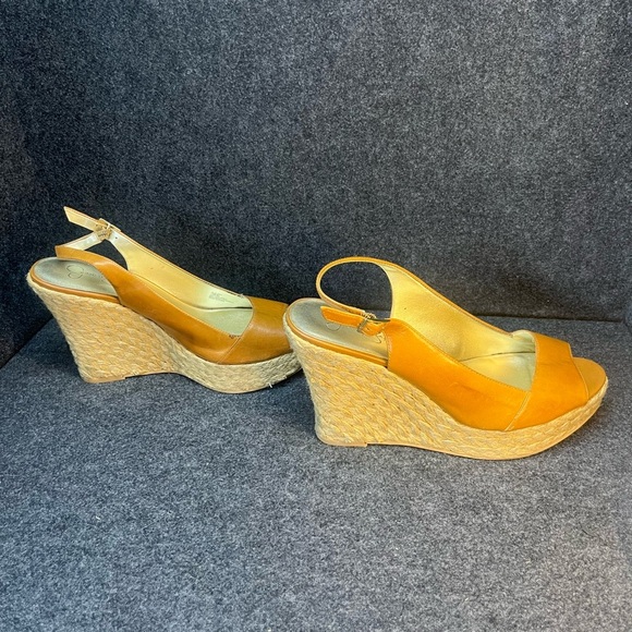 Jessica Simpson Glorie Desert Sand Vachette Strap Back Wedge Sandals Women's 10M - Picture 8 of 16